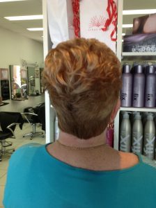 Rear view of light blonde short hair style and cut- Keturah Hair Design-hair salon Browns Plains 0448749647.