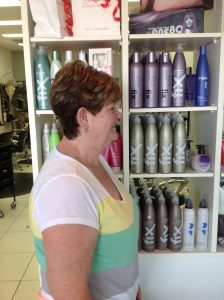 Sideview of short hiar cut with style and highlights